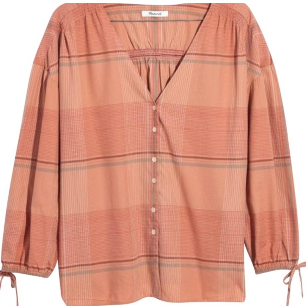 Madewell morningview plaid blouse